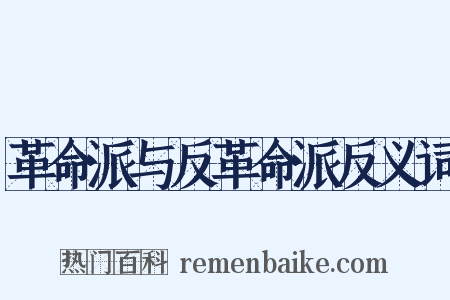 革命派与反革命派反义词是什么意思的图片